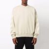 Off-White Men’ s FW21 Logo Pattern Round Neck Pullover Loose Fit Cream Yellow