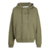 Off-White Men’ s FW21 Logo Printing Long Sleeves Loose Fit Green