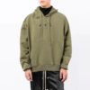 Off-White Men’ s FW21 Logo Printing Long Sleeves Loose Fit Green