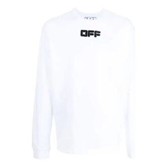 Off-White Men’ s FW21 Logo Printing Long Sleeves Loose Fit White Off-White Men’ s FW21 Logo Printing Long Sleeves Loose Fit White