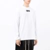 Off-White Men’ s FW21 Logo Printing Long Sleeves Loose Fit White