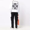 Off-White Men’ s FW21 Logo Printing Long Sleeves Pullover Loose Fit White
