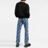 Off-White Men’ s FW21 Logo Printing Round Neck Long Sleeves Loose Fit Black