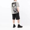 Off-White Men’ s FW21 Logo Printing Round Neck Pullover Short Sleeve Loose Fit Gray T-Shirt