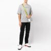 Off-White Men’ s FW21 Logo Printing Short Sleeve Loose Fit Gray T-Shirt