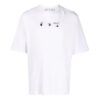 Off-White Men’ s FW21 Logo Round Neck Cotton Short Sleeve Loose Fit White T-Shirt