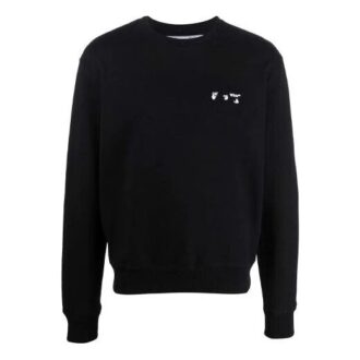 Off-White Men’ s FW21 Logo Round Neck Pullover Black Off-White Men’ s FW21 Logo Round Neck Pullover Black