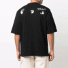 Off-White Men’ s FW21 Logo Round Neck Short Sleeve Loose Fit Black T-Shirt