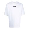 Off-White Men’ s FW21 Logo Round Neck Short Sleeve Loose Fit White T-Shirt