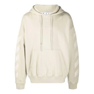 Off-White Men’ s FW21 Logo Rubber Arrow Pullover Loose Fit Beige Off-White Men’ s FW21 Logo Rubber Arrow Pullover Loose Fit Beige