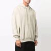 Off-White Men’ s FW21 Logo Rubber Arrow Pullover Loose Fit Beige