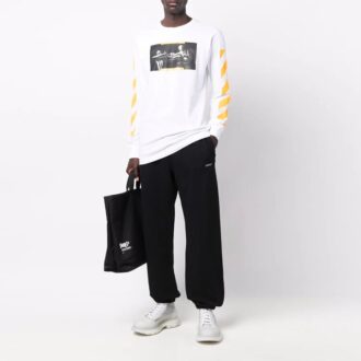 Off-White Men’ s FW21 Logo Sports Pants/Trousers/Joggers Black Off-White Men’ s FW21 Logo Sports Pants/Trousers/Joggers Black