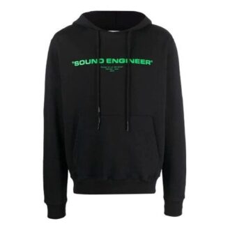 Off-White Men’ s FW21 Painting Pattern Drawstring Hood Long Sleeves Loose Fit Black Off-White Men’ s FW21 Painting Pattern Drawstring Hood Long Sleeves Loose Fit Black