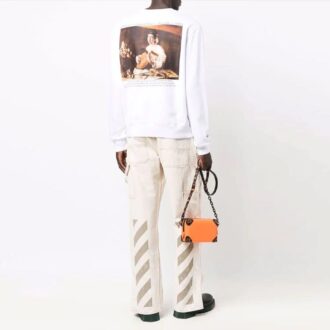 Off-White Men’ s FW21 Painting Pattern Round Neck Long Sleeves White Off-White Men’ s FW21 Painting Pattern Round Neck Long Sleeves White