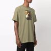 Off-White Men’ s FW21 Painting Printing Round Neck Short Sleeve Loose Fit Green T-Shirt