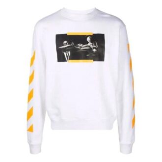 Off-White Men’ s FW21 Painting Round Neck Ordinary Version White Off-White Men’ s FW21 Painting Round Neck Ordinary Version White