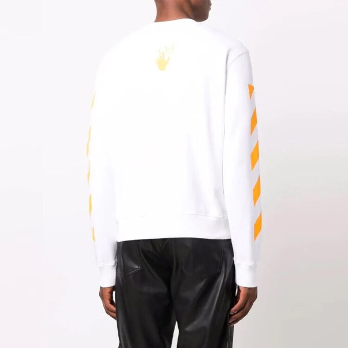 Off-White Men’ s FW21 Painting Round Neck Ordinary Version White