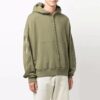 Off-White Men’ s FW21 Pattern Printing Hooded Long Sleeves Loose Fit Green