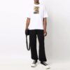 Off-White Men’ s FW21 Pattern Printing Round Neck Short Sleeve White T-Shirt