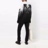 Off-White Men’ s FW21 Plush Gradient Round Neck Long Sleeves Pullover Wool Sweater Loose Fit Autumn Black