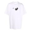 Off-White Men’ s FW21 Round Neck Arrow Pattern Printing Short Sleeve Loose Fit White T-Shirt