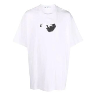 Off-White Men’ s FW21 Round Neck Arrow Pattern Printing Short Sleeve Loose Fit White T-Shirt Off-White Men’ s FW21 Round Neck Arrow Pattern Printing Short Sleeve Loose Fit White T-Shirt
