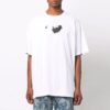 Off-White Men’ s FW21 Round Neck Arrow Pattern Printing Short Sleeve Loose Fit White T-Shirt