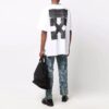 Off-White Men’ s FW21 Round Neck Arrow Pattern Printing Short Sleeve Loose Fit White T-Shirt