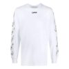 Off-White Men’ s FW21 Rubber Strap Long Sleeves Slim Fit White T-Shirt