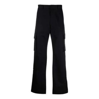 Off-White Men’ s FW21 Solid Color Cargo Casual Long Pants/Trousers Loose Fit Black Off-White Men’ s FW21 Solid Color Cargo Casual Long Pants/Trousers Loose Fit Black