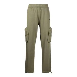 Off-White Men’ s FW21 Solid Color Cargo Pocket Sports Pants/Trousers/Joggers Loose Fit Brown Off-White Men’ s FW21 Solid Color Cargo Pocket Sports Pants/Trousers/Joggers Loose Fit Brown