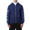 Off-White Men’ s FW21 Stripe Zipper Ordinary Version Blue