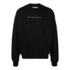 Off-White Men’ s FW21 Tornado Arrow Logo Printing Pullover Round Neck Loose Fit Black
