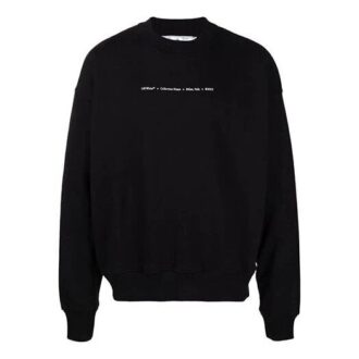 Off-White Men’ s FW21 Tornado Arrow Logo Printing Pullover Round Neck Loose Fit Black Off-White Men’ s FW21 Tornado Arrow Logo Printing Pullover Round Neck Loose Fit Black