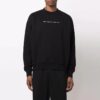 Off-White Men’ s FW21 Tornado Arrow Logo Printing Pullover Round Neck Loose Fit Black