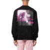 Off-White Men’ s FW22 Alphabet Logo Pattern Printing Round Neck Pullover Long Sleeves Black