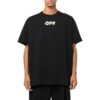 Off-White Men’ s FW22 Alphabet Logo Pattern Printing Round Neck Short Sleeve Loose Fit Black T-Shirt