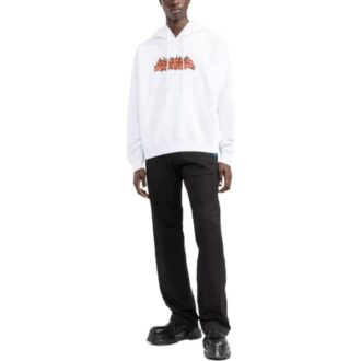 Off-White Men’ s FW22 Alphabet Logo Printing Drawstring Loose Fit White Off-White Men’ s FW22 Alphabet Logo Printing Drawstring Loose Fit White