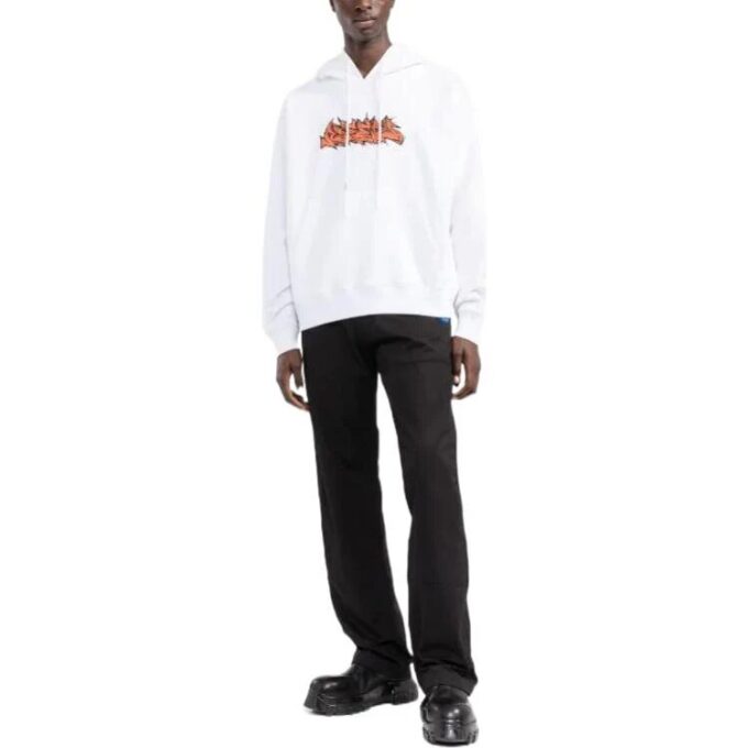 Off-White Men’ s FW22 Alphabet Logo Printing Drawstring Loose Fit White