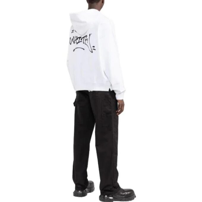 Off-White Men’ s FW22 Alphabet Logo Printing Drawstring Loose Fit White