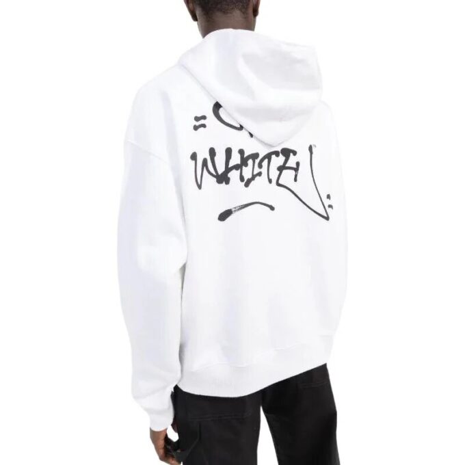 Off-White Men’ s FW22 Alphabet Logo Printing Drawstring Loose Fit White