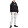Off-White Men’ s FW22 Alphabet Logo Printing Hooded Long Sleeves Loose Fit Black