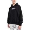 Off-White Men’ s FW22 Alphabet Logo Printing Hooded Long Sleeves Loose Fit Black