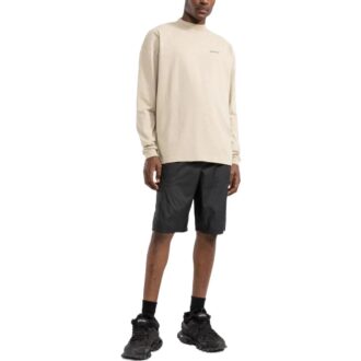 Off-White Men’ s FW22 Alphabet Logo Printing Round Neck Long Sleeves Loose Fit Creamy White T-Shirt Off-White Men’ s FW22 Alphabet Logo Printing Round Neck Long Sleeves Loose Fit Creamy White T-Shirt