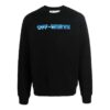 Off-White Men’ s FW22 Alphabet Logo Printing Round Neck Long Sleeves Version Black