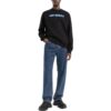 Off-White Men’ s FW22 Alphabet Logo Printing Round Neck Long Sleeves Version Black