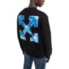 Off-White Men’ s FW22 Alphabet Logo Printing Round Neck Long Sleeves Version Black