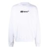 Off-White Men’ s FW22 Alphabet Printing Pullover Round Neck Long Sleeves Version White