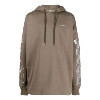 Off-White Men’ s FW22 Arrow Logo Printing Drawstring Loose Fit Khaki Off-White Men’ s FW22 Arrow Logo Printing Drawstring Loose Fit Khaki