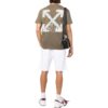 Off-White Men’ s FW22 Arrow Pattern Printing Round Neck Short Sleeve Green T-Shirt